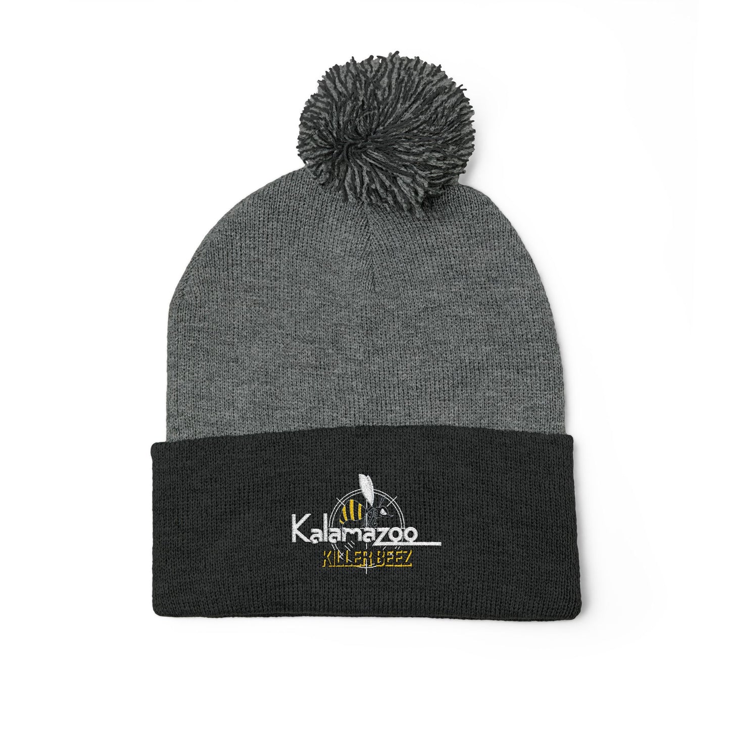 Killer Beez Embroidered Pom-Pom Knit Cap