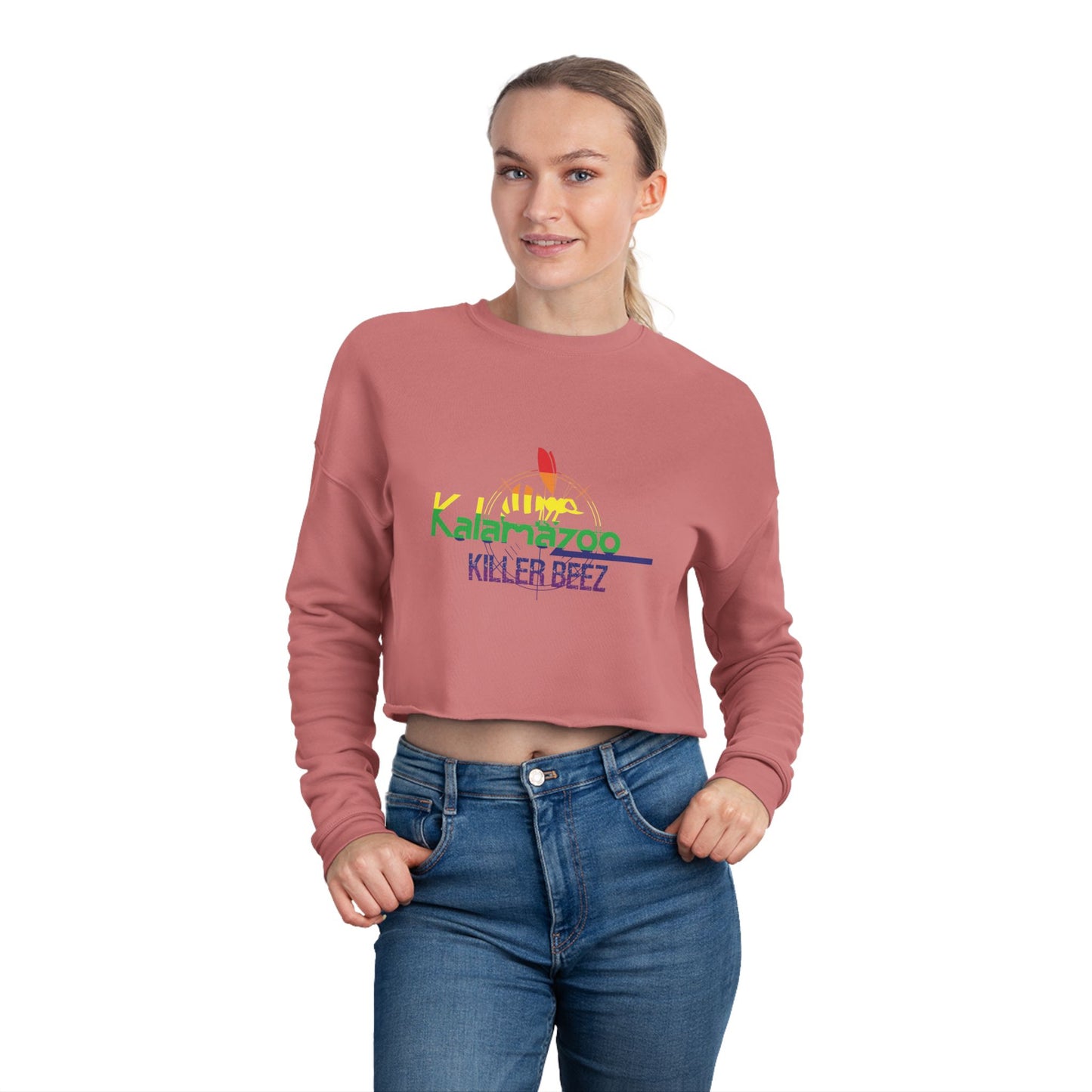 Cropped Sweatshirt — Vintage Surf Logo "Killer Beez"