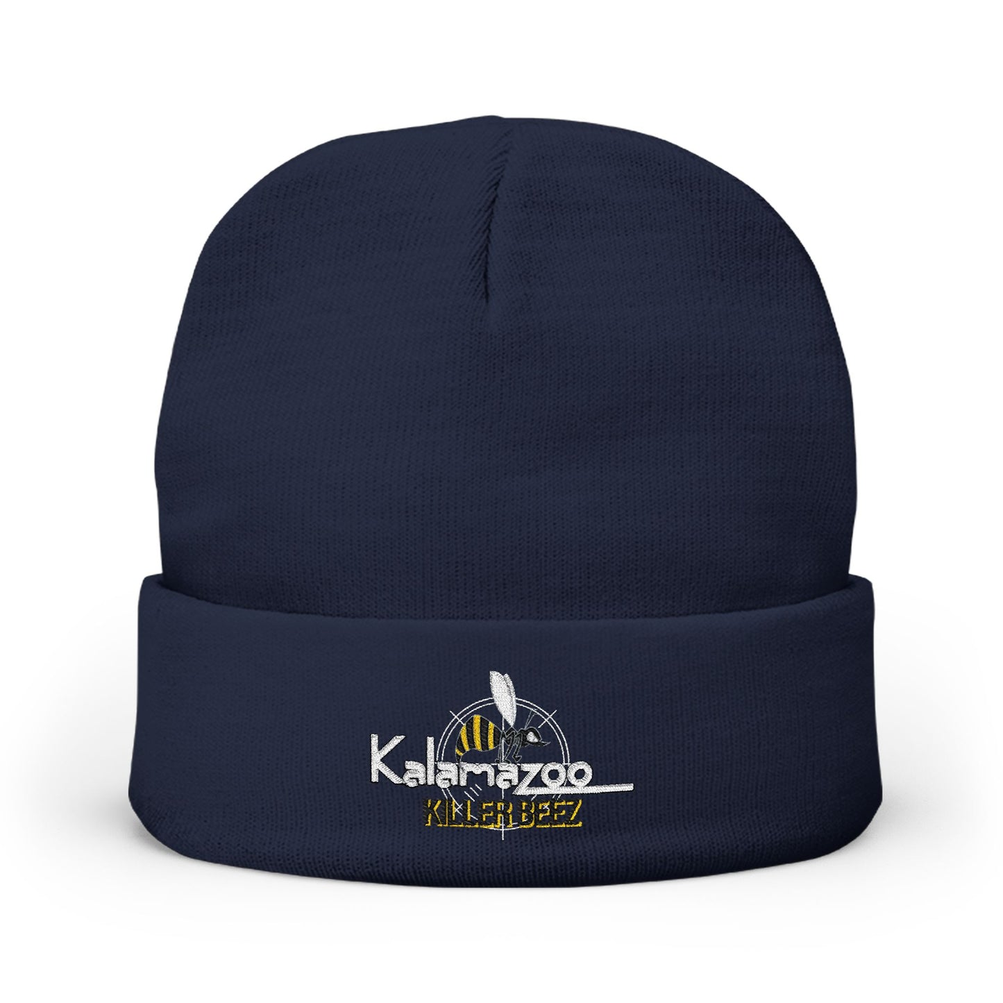 Killer Beez Embroidered Knit Beanie — Bee Logo Winter Hat