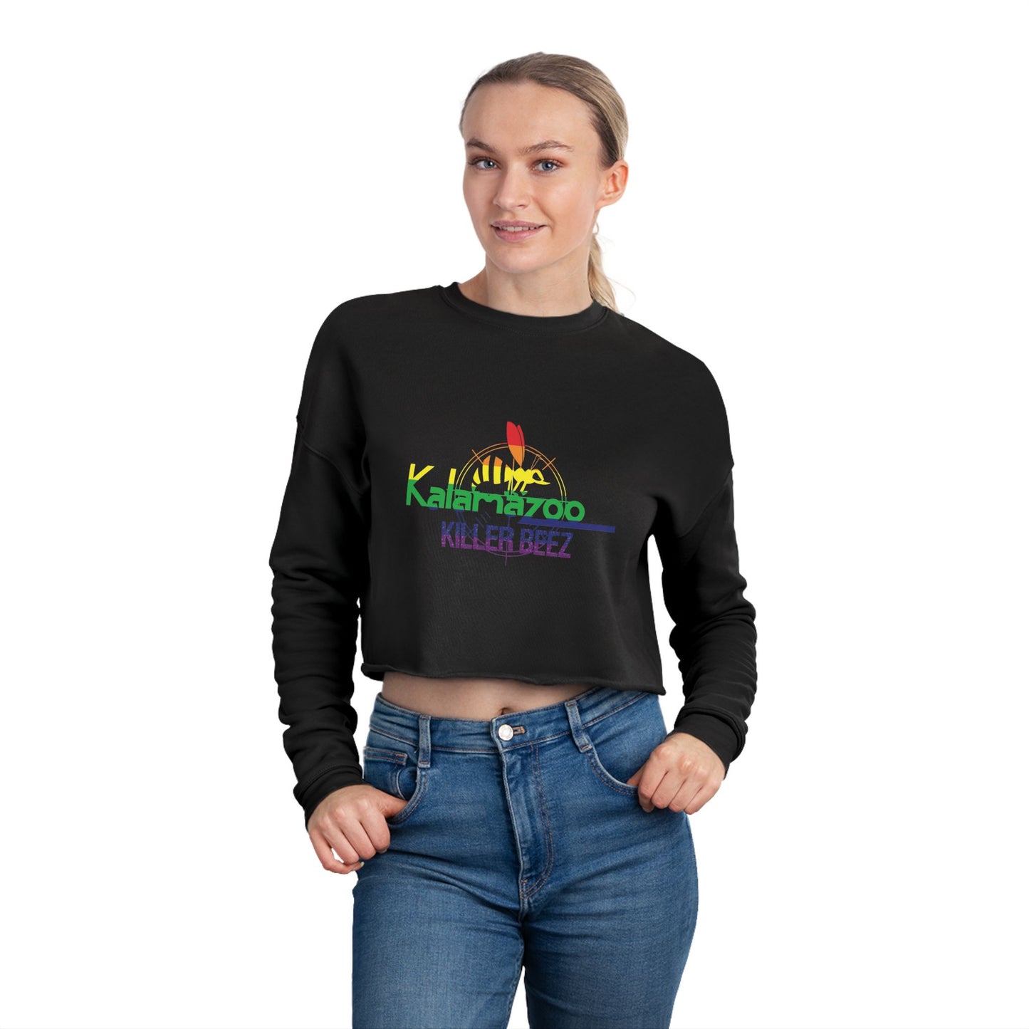 Cropped Sweatshirt — Vintage Surf Logo "Killer Beez"