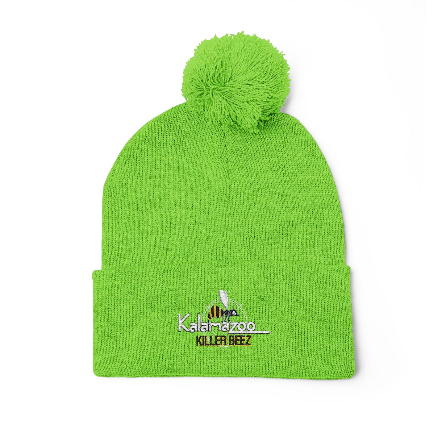 Killer Beez Embroidered Pom-Pom Knit Cap