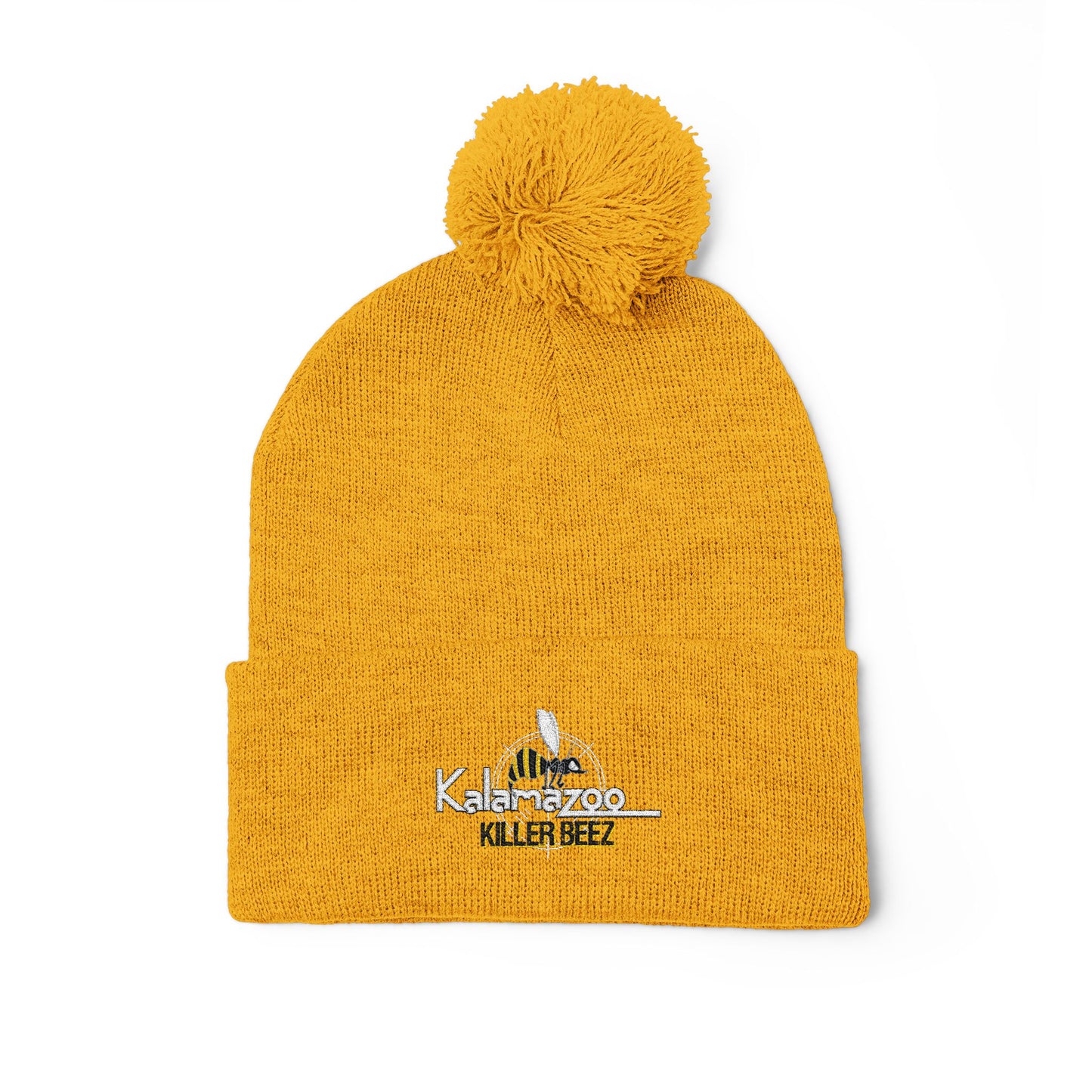 Killer Beez Embroidered Pom-Pom Knit Cap